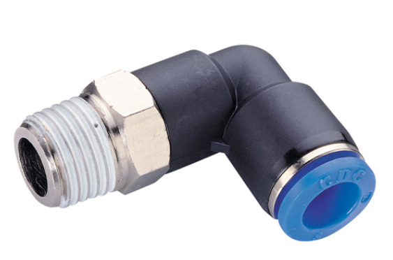 CDC Push-in Knie inschroefkoppeling 6mm x 1/4"BSPT(M)