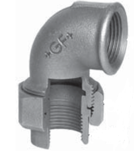 3-delige Knie Koppeling 2" BSPP(F) Gietijzer Galva (HDG) - merk: GF