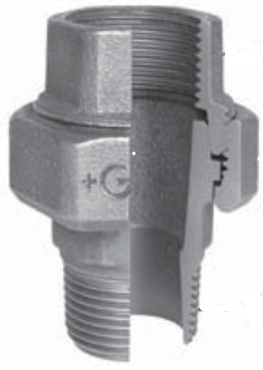 Union 1/4'' BSPT M/BSPP F Cast Iron Galva (HDG) - brand: GF