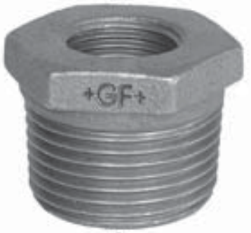 Bushing 1''x0.1/2'' BSPT(M)xBSPP(F) Cast Iron Galva (HDG) - brand: GF