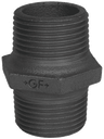 Dubbele Nippel 1/8" M/M - BSPT Gietijzer Zwart - merk: GF