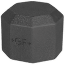 Zeskant Kap 1/4" BSPP(F) Gietijzer Zwart - merk: GF