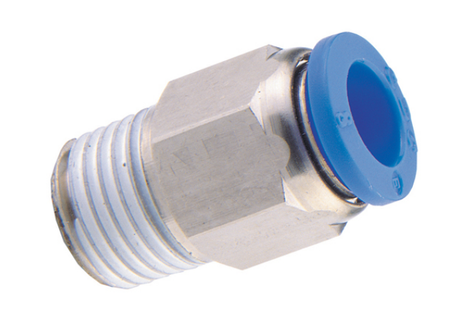 CDC Push-in Rechte inschroef 8mm x 1/2"BSPT(M)