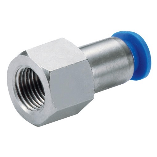 Straight Female Coupling 8mm x 1/4" BSPP