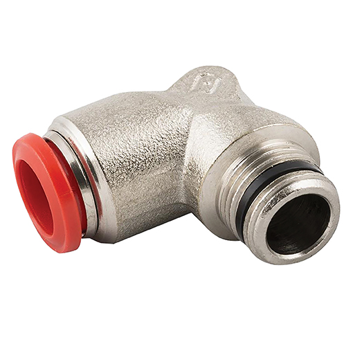 Push-in Elbow Coupling 14mm x 1/2"BSPT(M) kort Nickle-plated Brass