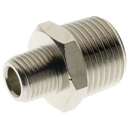 [MFN-245-0.1/4X0.1/8] Verloopnippel 1/4&quot;BSPT(M)x1/8&quot;BSPT(M) ME/NI