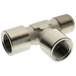 [MFN-134-0.1/4] Zij Tee Inschroefsok 1/4&quot;BSPP(F)x1/4&quot;BSPT(M)x1/4&quot;BSPP(F) ME/NI