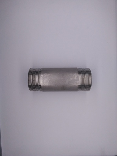 (RF6-023-1.1/2X120) Pijpnippel 1-1/2"BSPT(M) x 80mm SS316
