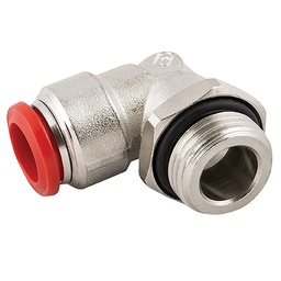[PUSH-PLMA-12M-04G] Push-in Elbow Coupling Swivel Type 12mm x 1/4&quot;BSPP(M) Nickle-plated Brass