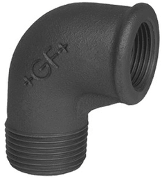 [SFZG-092-0.1/8] Elbow 90° 1/8'' BSPT(M)xBSPP(F) Cast Iron Black - brand: GF