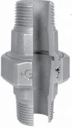 (SFGG-344-1) Union 1'' BSPT M/M Cast Iron Galva (HDG) - brand: GF