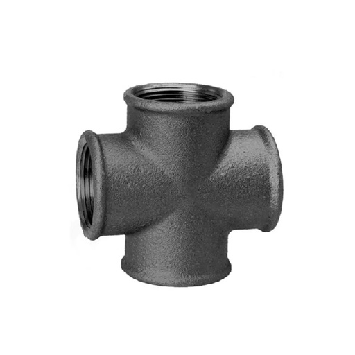 (SFZH-180-2) Kruisstuk 2" BSPP(F) Gietijzer Zwart - merk: HS