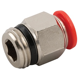 [PUSH-PMC-06M-02R] Push-in Straight Coupling 6mm x 1/8&quot;BSPT(M) Nickle-plated Brass