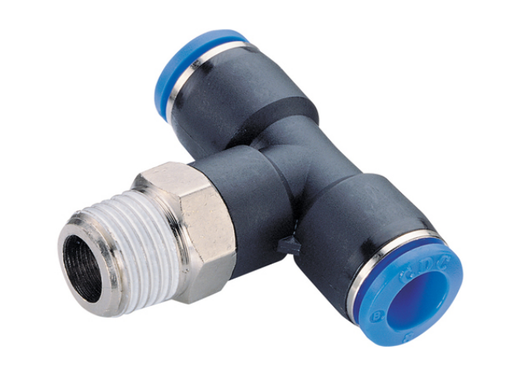 (33441013N) CDC Push-in Tee inschroef 10mm x 1/4"BSPT(M)