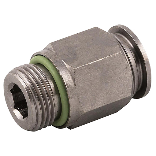 (PUSH-PMC-10M-06G) Straight Coupling 10mm x 3/8" BSPP(M) SS316